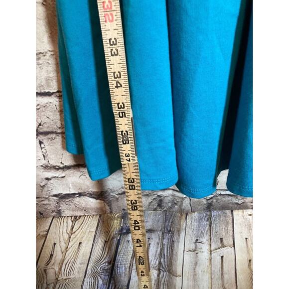 Torrid Callie T-Shirt Dress Womens 2X Teal French Terry Stretch Belted Plus - Picture 10 of 14
